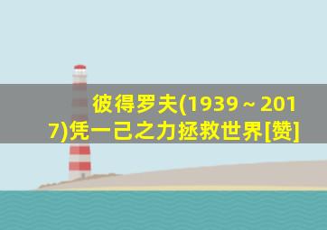 彼得罗夫(1939～2017)凭一己之力拯救世界[赞]